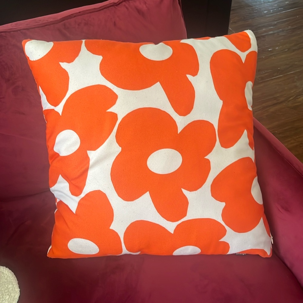 Groovy Hippie 1960s/1970s Sunburst Pillow